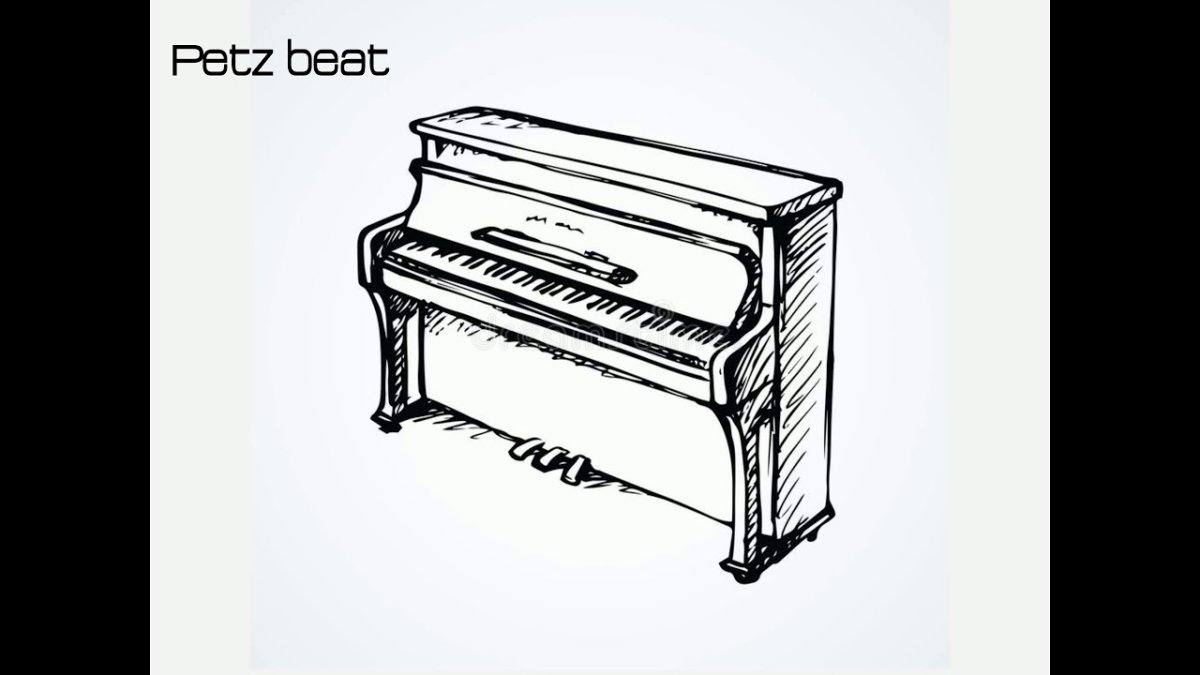 Пианино векторный чертеж