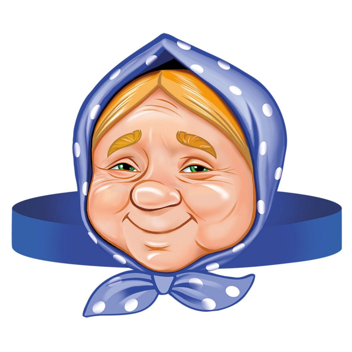 Бабушка в платке вектор