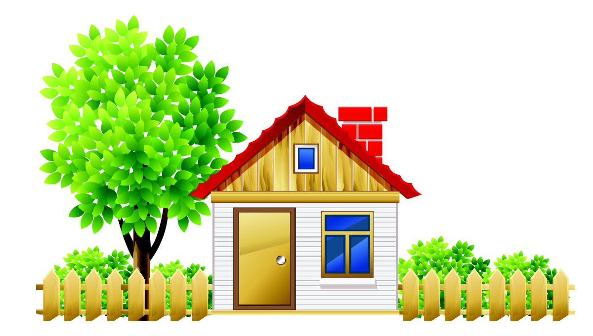 Дом на белом фоне