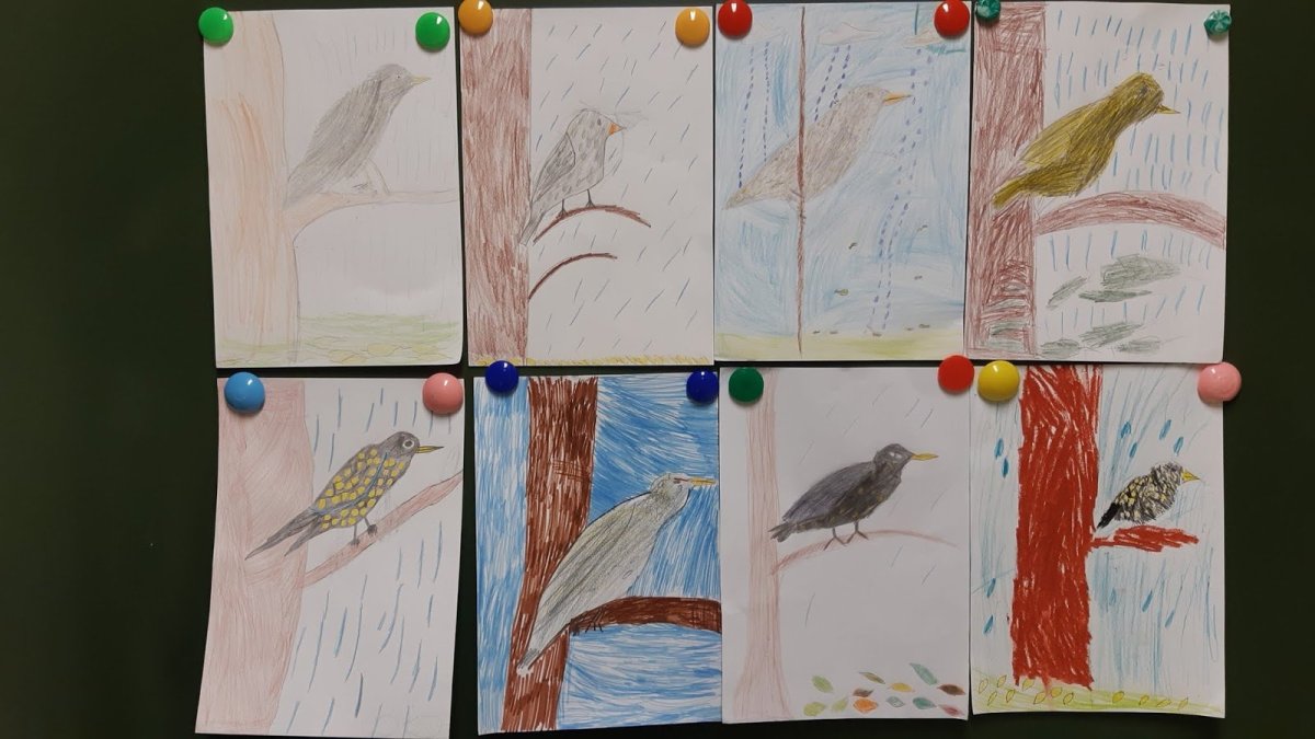 Рисование скворечник