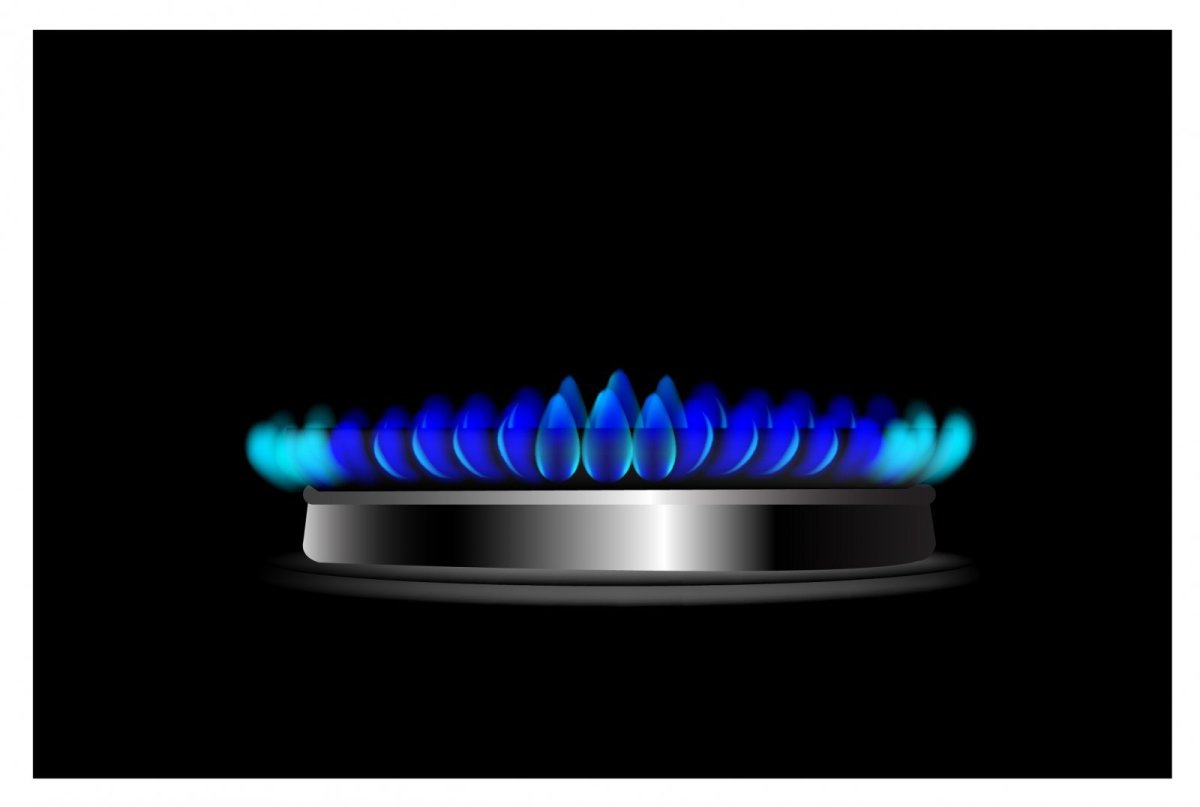 Газовая конфорка на прозрачном фоне