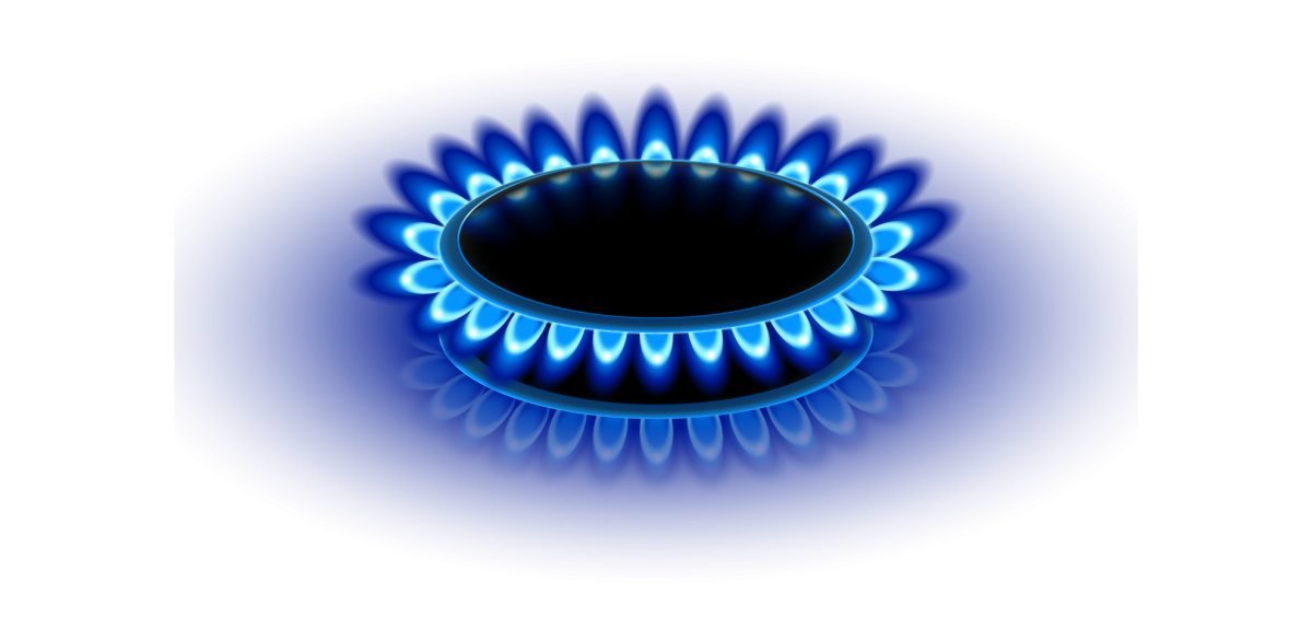 Газовая конфорка на белом фоне