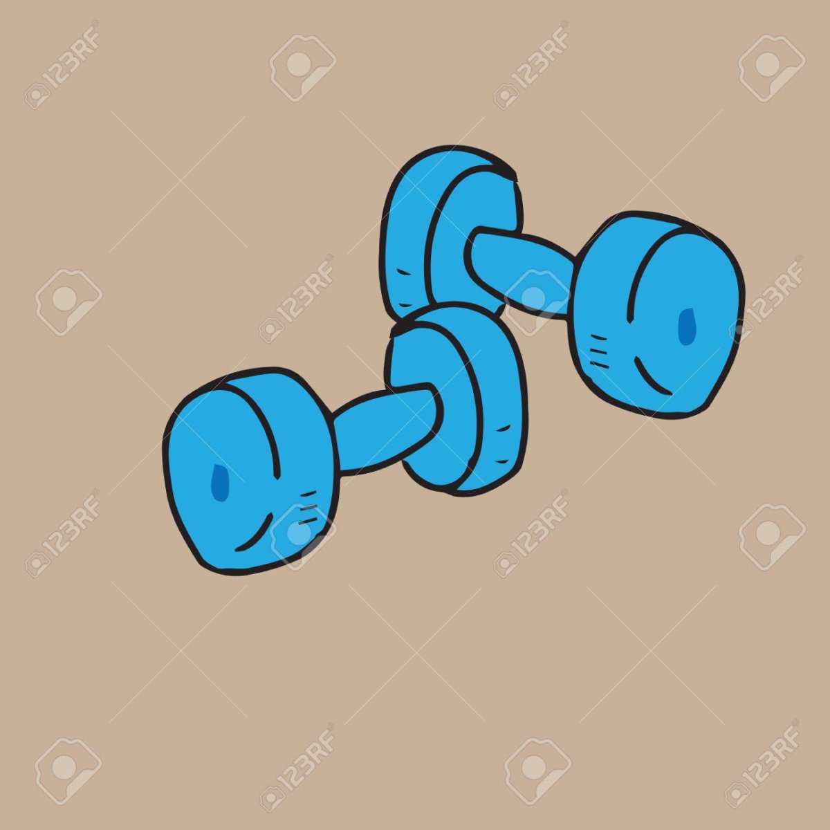 Гантели и гири мультяшные