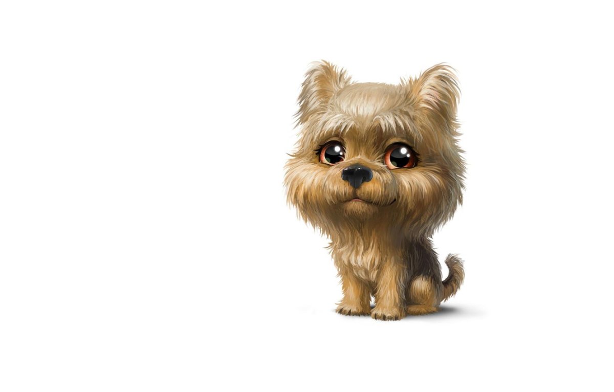 Собачка на прозрачном фоне