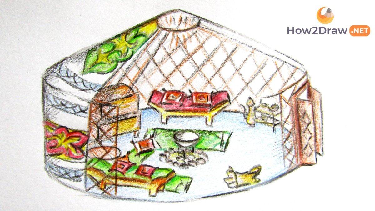 Башкирская юрта с орнаментом для детей