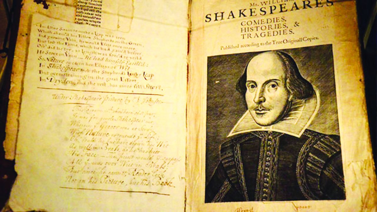 Уильям Шекспир портрет черно-белый