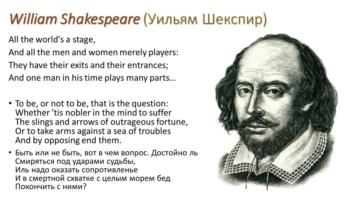 Шекспир горизонтально