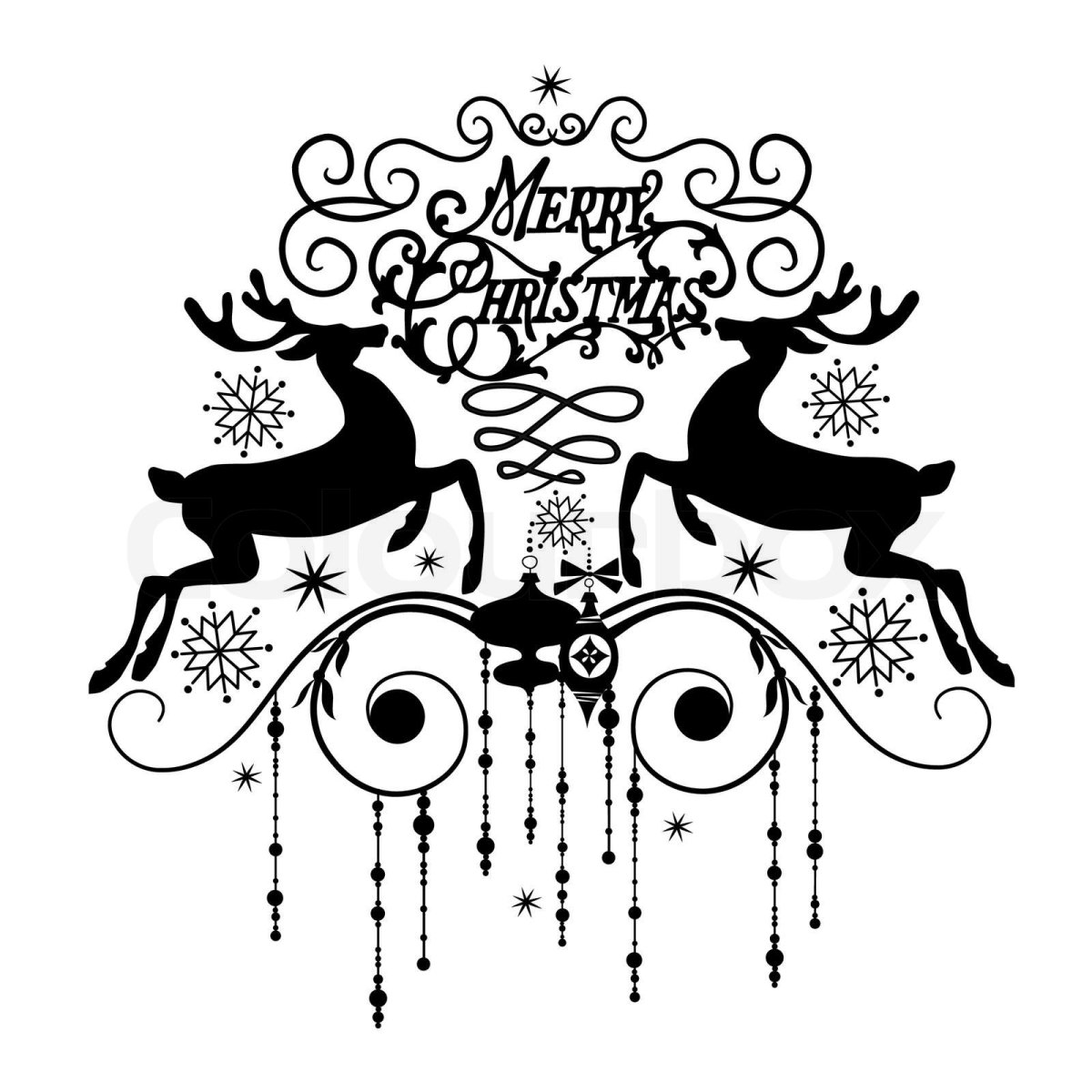 С новым годом открытка стильная черно белая