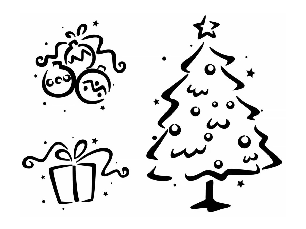 Украшения на окна новогодние Векторная Графика