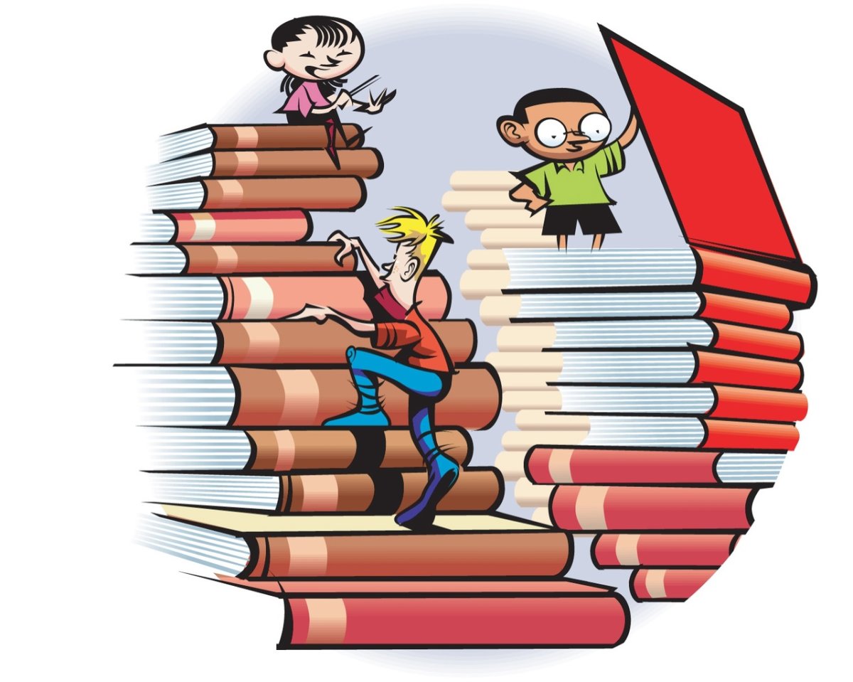 Мультяшные школьники