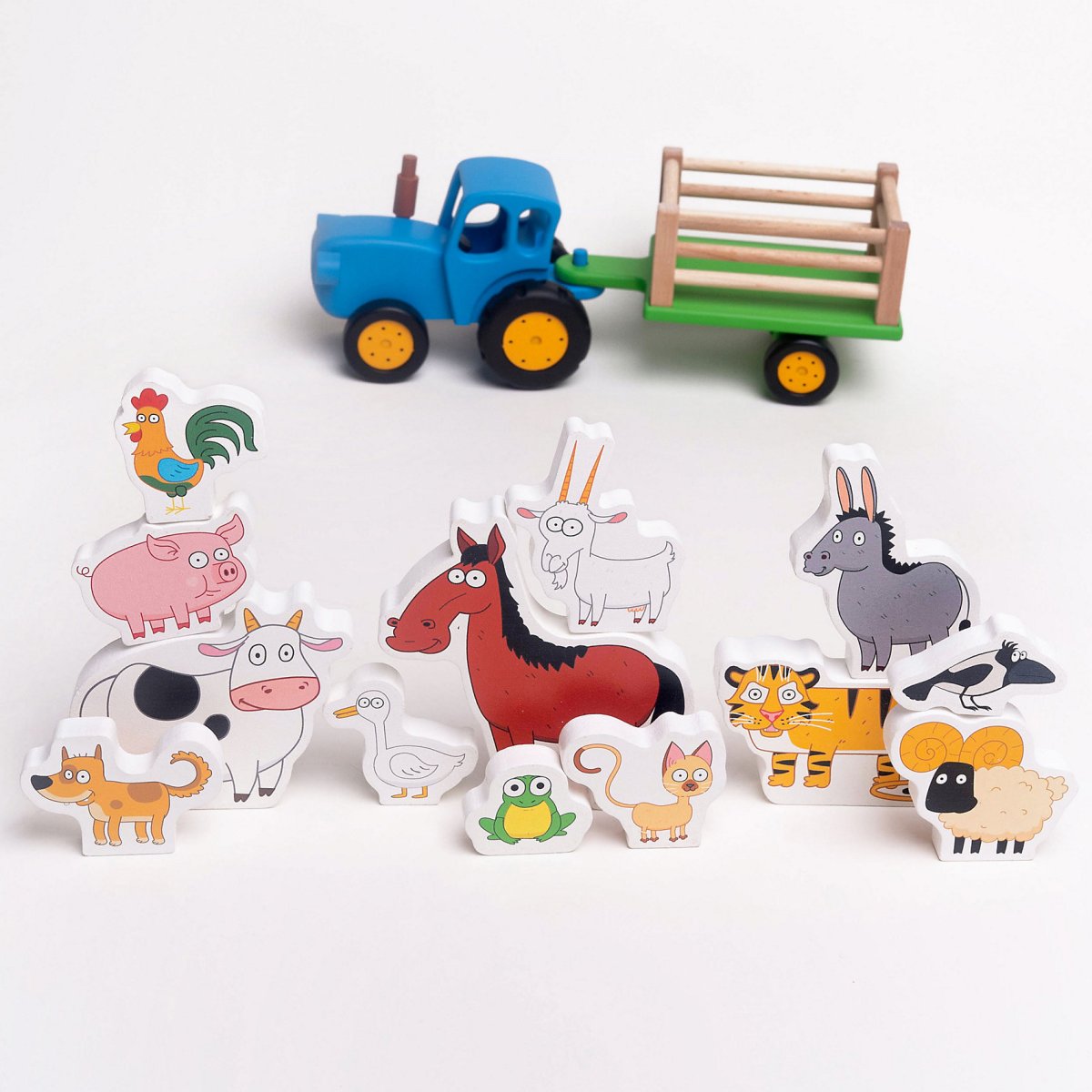 Синий трактор едет мультфильм