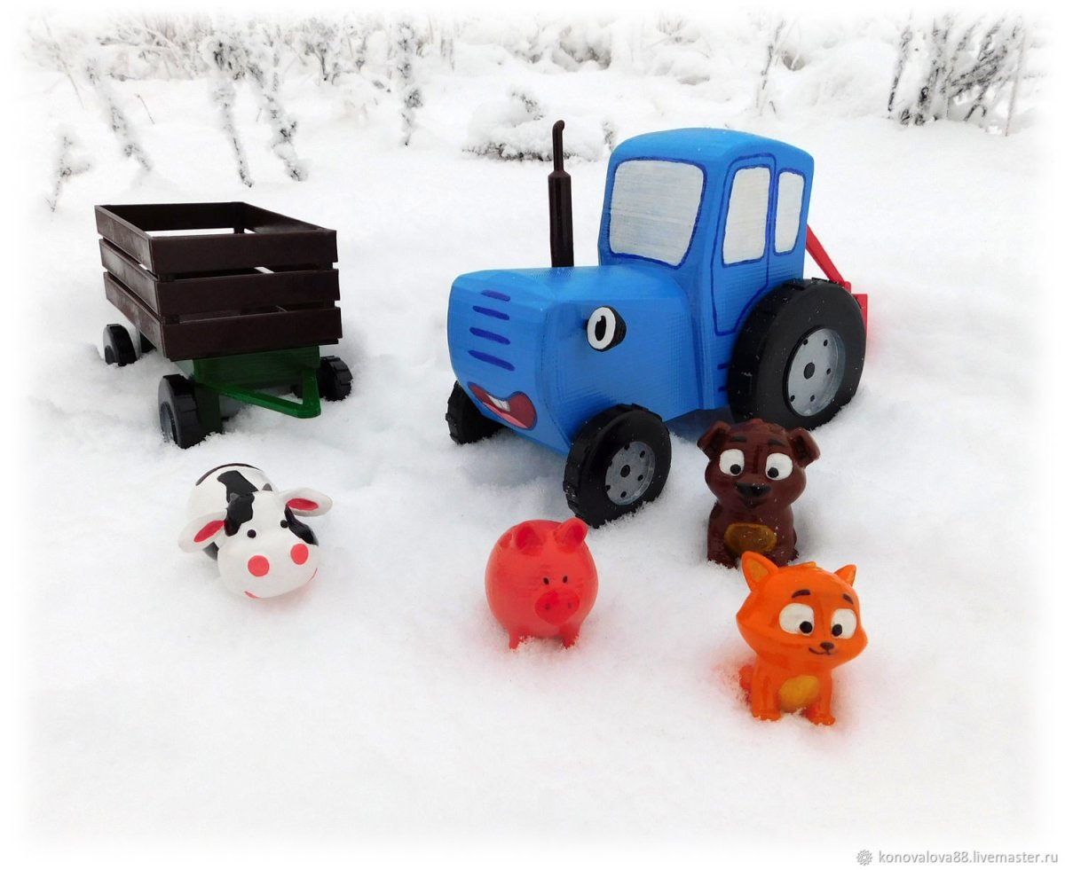 Трактор синий трактор