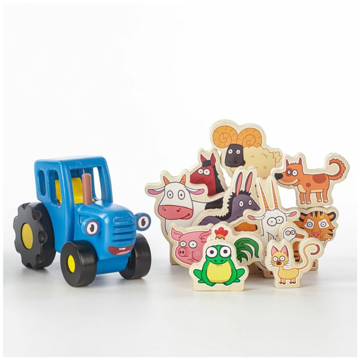 Синий трактор для малышей печать