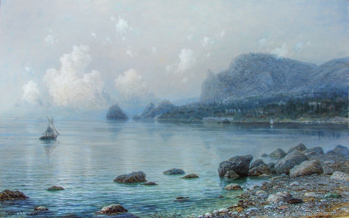 Генуэзские башни на черном море Айвазовский