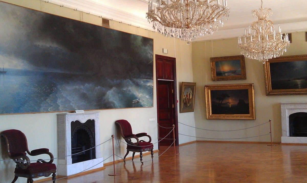 Айвазовский корабль среди бурного моря