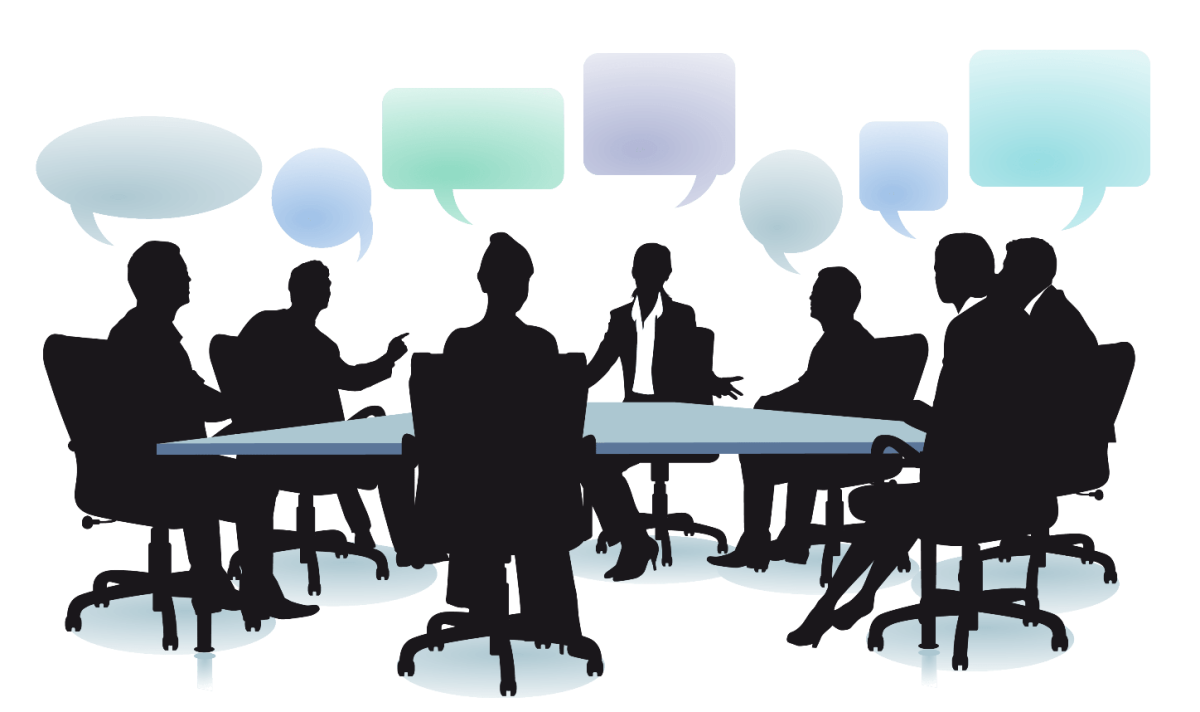 Силуэты за столом