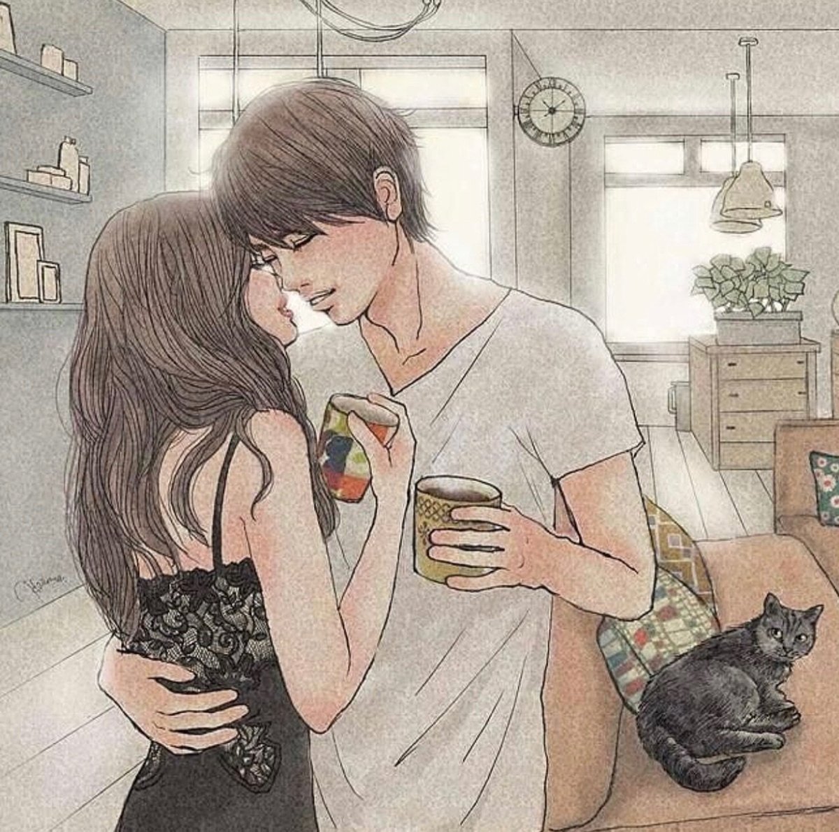 Мультяшные пары влюбленных